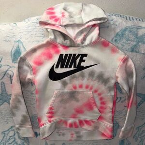5️⃣ FOR 2️⃣0️⃣ SALE 🏷️ Nike Pink and Gray Tie-Dye Hoodie Toddler S (4-5)